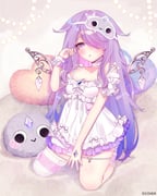 koseki_bijou koseki_bijou_(pebble_pajamas) pebble_(koseki_bijou) (hololive hololive_english) drawn by hoshiiii_art