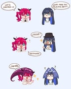 irys_(casualrys)_(hololive) irys_(hololive) ouro_kronii ouro_kronii_(casual) (breaking_bad hololive hololive_english pokemon) drawn by sappysque