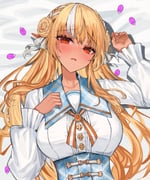 shiranui_flare shiranui_flare_(8th_costume) (hololive) drawn by rum_raisin_(chihiromakita19)