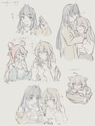 hakos_baelz nanashi_mumei ouro_kronii (hololive hololive_english) drawn by chiyu_hnkr