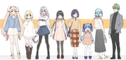 elu_(nijisanji) higuchi_kaede moira_(nijisanji) shibuya_hajime shizuka_rin suzuya_aki tsukino_mito yuuki_chihiro (nijisanji) drawn by kuma_daigorou