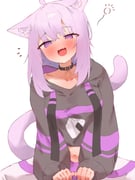 nekomata_okayu nekomata_okayu_(1st_costume) (hololive) drawn by tepenchi