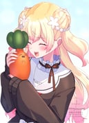 momosuzu_nene momosuzu_nene_(casual) nekko_(momosuzu_nene) (hololive) drawn by hiiro_yuya