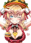 akai_haato akai_haato_(waitress) haaton_(akai_haato) (hololive) drawn by makinan