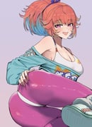 takanashi_kiara takanashi_kiara_(fever_night) (hololive hololive_english) drawn by eneeues