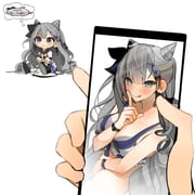 bazo_(vestia_zeta) vestia_zeta vestia_zeta_(1st_costume) (hololive hololive_indonesia) drawn by fuyu_(yukikofuyu)