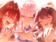 ange_katrina ange_katrina_(1st_costume) inui_toko inui_toko_(1st_costume) lize_helesta lize_helesta_(1st_costume) (nijisanji) drawn by usa_ginkou