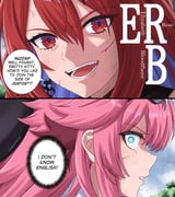 elizabeth_rose_bloodflame raora_panthera (hololive hololive_english) drawn by gardavwar