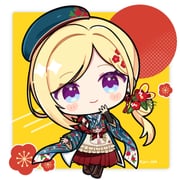 aki_rosenthal aki_rosenthal_(new_year) (hololive) drawn by kashiwase_karune