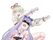 cecilia_immergreen cecilia_immergreen_(1st_costume) koseki_bijou koseki_bijou_(1st_costume) (hololive hololive_english) drawn by nor_doto