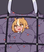 ninomae_ina'nis ninomae_ina'nis_(ina_the_hero) shiranui_flare takodachi_(ninomae_ina'nis) (hololive hololive_english) drawn by kampagiyowu