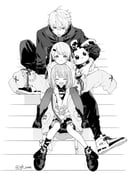 debitto_(makaino_ririmu) kuzuha_(6th_costume)_(nijisanji) kuzuha_(nijisanji) makaino_ririmu makaino_ririmu_(5th_costume) shiina_yuika (nijisanji) drawn by gf_uua