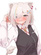 shishiro_botan shishiro_botan_(button-down) (hololive) drawn by tepenchi