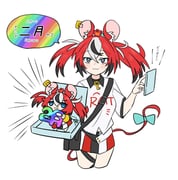 hakos_baelz hakos_baelz_(1st_costume) smol_baelz (hololive hololive_english) drawn by ramphastostella