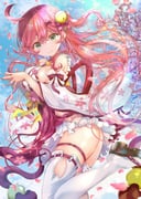 sakura_miko sakura_miko_(1st_costume) (hololive) drawn by ogata_tei