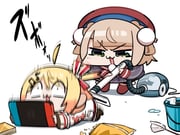 otonose_kanade otonose_kanade_(1st_costume) shigure_ui_(1st_costume)_(vtuber) shigure_ui_(vtuber) (hololive hololive_dev_is indie_virtual_youtuber) drawn by kakue_gaku