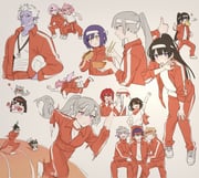 ange_katrina fushimi_gaku fuwa_minato gilzaren_iii hanabatake_chaika higuchi_kaede kaede-chan_(higuchi_kaede) kenmochi_touya kuroi_shiba lize_helesta mashiro_meme mito-chan_(tsukino_mito) sasaki_saku shiina_yuika shizuka_rin tsukino_mito (mito_and_kaede nijisanji) drawn by soramame_(corndog)