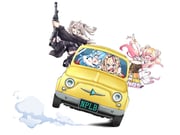 momosuzu_nene momosuzu_nene_(1st_costume) omaru_polka omaru_polka_(1st_costume) shishiro_botan shishiro_botan_(1st_costume) yukihana_lamy yukihana_lamy_(1st_costume) (hololive) drawn by usukimibilly88