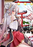 nakiri_ayame nakiri_ayame_(8th_costume) poyoyo_(nakiri_ayame) (hololive) drawn by ohagetty