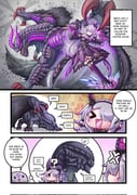 gore_magala koseki_bijou koseki_bijou_(gore_magala) pebble_(koseki_bijou) (hololive hololive_english monster_hunter_(series) monster_hunter_4) drawn by seapupu