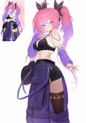 kikirara_vivi kikirara_vivi_(1st_costume) (hololive hololive_dev_is) drawn by theflatfacadeds
