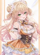 momosuzu_nene momosuzu_nene_(1st_costume) (hololive) drawn by maruro