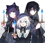 aiba_uiha ars_almal mayuzumi_kai (nijisanji) drawn by waka_(wk4444)