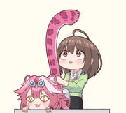 harusaki_nodoka harusaki_nodoka_(1st_costume) raora_panthera (hololive hololive_english) drawn by semeto_(a2439x)