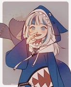 gawr_gura gawr_gura_(1st_costume) (hololive hololive_english) drawn by kawacy