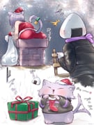 nekomata_okayu onigirya_(nekomata_okayu) (hololive) drawn by ikayaki_(ikayaki4)