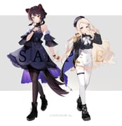 gonzalez_(machita_chima) inui_toko inui_toko_(nornis) machita_chima machita_chima_(nornis) (nijisanji) drawn by sogawa