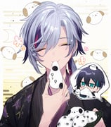 fuwa_minato fuwa_minato_(5th_costume) mayuzumi_kai mayuzumi_kai_(1st_costume) (nijisanji) drawn by kill_schwa