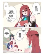 cecilia_immergreen elizabeth_rose_bloodflame gigi_murin nerissa_ravencroft raora_panthera (hololive hololive_english) drawn by meyshi