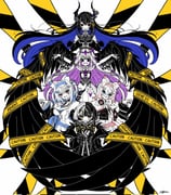 fuwawa_abyssgard fuwawa_abyssgard_(1st_costume) koseki_bijou koseki_bijou_(1st_costume) mococo_abyssgard mococo_abyssgard_(1st_costume) nerissa_ravencroft nerissa_ravencroft_(1st_costume) shiori_novella shiori_novella_(1st_costume) (hololive hololive_english) drawn by arjuna_625