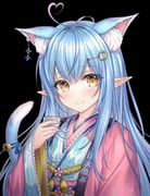 yukihana_lamy yukihana_lamy_(new_year) (hololive) drawn by mirukurim