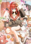 ange_katrina ange_katrina_(1st_costume) bidoof fuecoco inui_toko kirby lize_helesta mandragora_(ange_katrina) monokuma nekbi_(goblin_gnome_horn) (danganronpa_(series) dragon_ball goblin_gnome_horn kirby_(series) mario_(series) nijisanji pokemon splatoon_(series)) drawn by doidamon