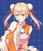 momosuzu_nene momosuzu_nene_(jiangshi) (hololive) drawn by uuoftn