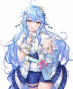 yukihana_lamy (hololive) drawn by mirukurim