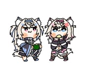 fuwawa_abyssgard fuwawa_abyssgard_(1st_costume) mococo_abyssgard mococo_abyssgard_(1st_costume) (hololive hololive_english) drawn by alicemuyuki