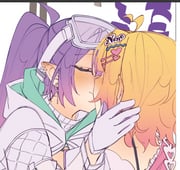 momosuzu_nene momosuzu_nene_(cheerleader) tokoyami_towa tokoyami_towa_(cyberpunk) (hololive) drawn by legzy