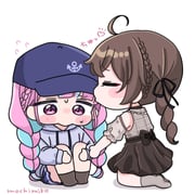 minato_aqua natsuiro_matsuri natsuiro_matsuri_(casual) (hololive) drawn by mochimiko