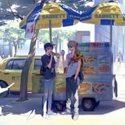 fushimi_gaku kenmochi_touya (coca-cola nijisanji pepsi welch's) drawn by haero