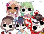 ceres_fauna ceres_fauna_(new_year) hakos_baelz hakos_baelz_(new_year) nanashi_mumei nanashi_mumei_(new_year) ouro_kronii ouro_kronii_(new_year) tsukumo_sana tsukumo_sana_(new_year) (hololive hololive_english) drawn by fong_(fongthe0125)