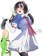 aki_rosenthal aki_rosenthal_(gaming_casual) juufuutei_raden (hololive hololive_dev_is) drawn by tsuwamun