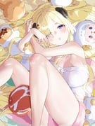 tsunomaki_watame tsunomaki_watame_(loungewear) watamate (hololive) drawn by fueppu