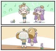 cecilia_immergreen koseki_bijou otomo_(cecilia_immergreen) pebble_(koseki_bijou) (hololive hololive_english) drawn by mpien