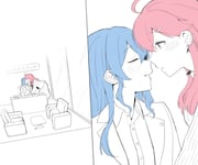 hoshimachi_suisei sakura_miko (hololive) drawn by zhe_li_(jelly0006)