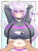 nekomata_okayu nekomata_okayu_(1st_costume) (hololive) drawn by mochigomemcmc