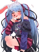 usada_pekora usada_pekora_(punk_angel) (hololive) drawn by tepenchi