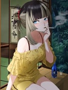 juufuutei_raden pompompurin (hololive hololive_dev_is sanrio) drawn by kuroiaruto